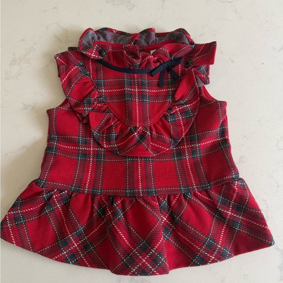Janie and Jack Tartan Ruffled Top - Picture 1 of 4